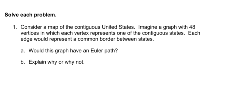 Solve each problem. 1. Consider a map of the