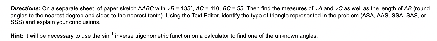 Directions: On a separate sheet. of paper sketch