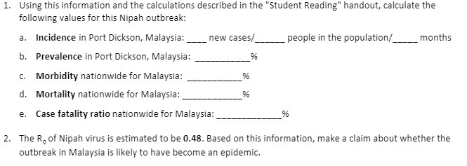 1. Using this information and the calculations