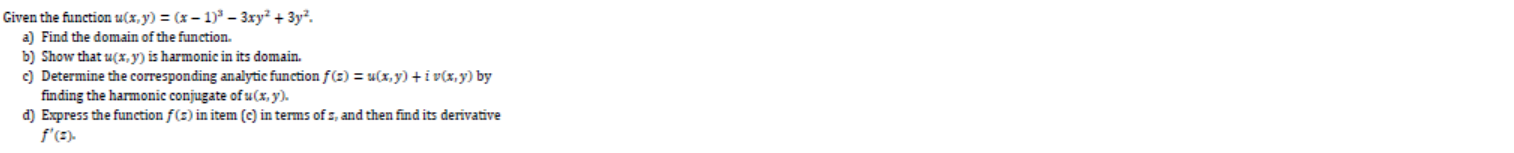 complex analysis about analytic functions Given