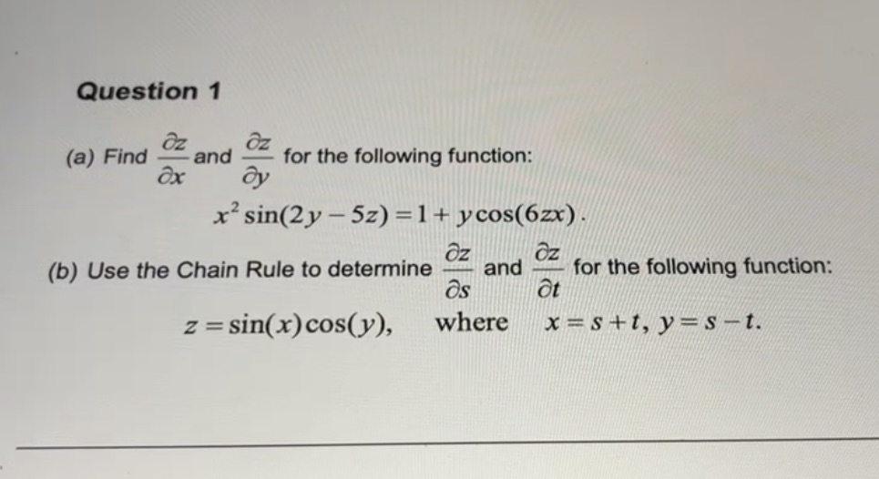 Please answer quickly Question 1 (a) Find oz and