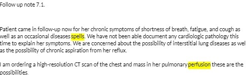 Follow up note 7.1. Patient came in follow-up now