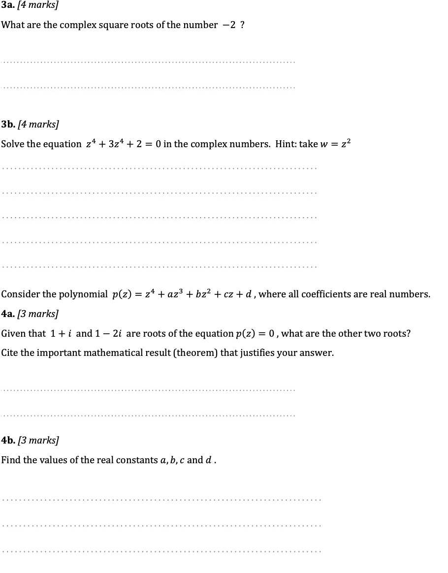Answer the following question about complex