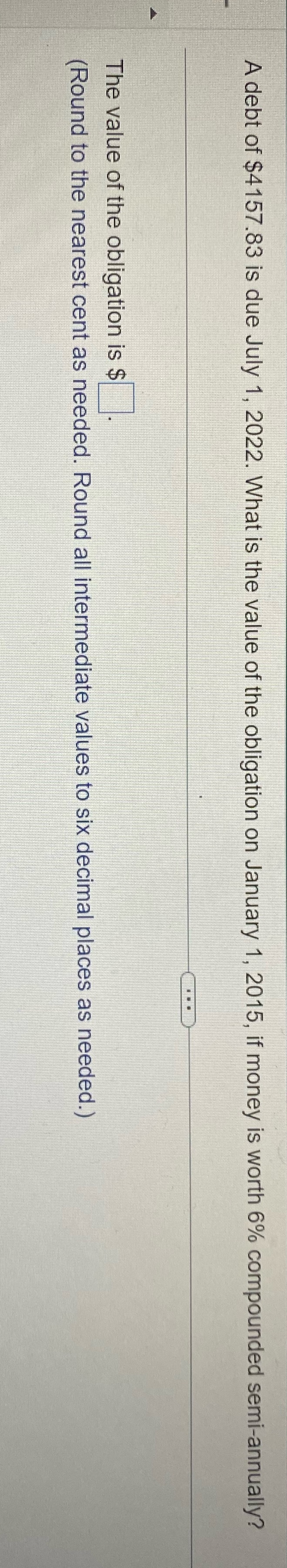 NEED ANSWER ASAP PLEASE HELP ME A debt of