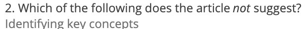 2. Which of the following does the article not
