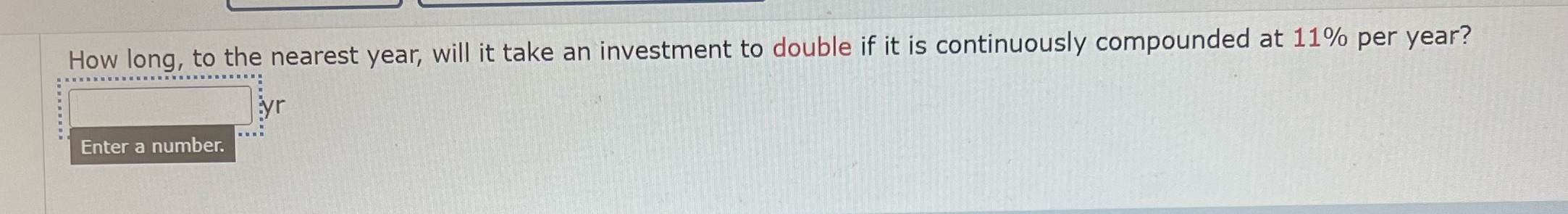 How long, to the nearest year, will it take an