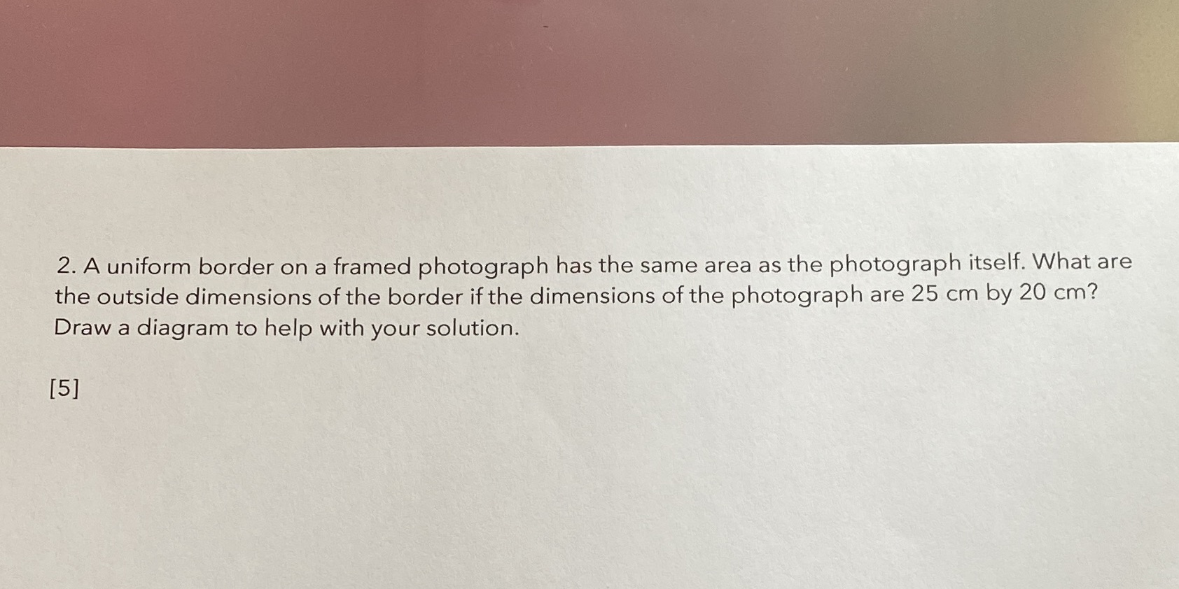 Super lost 2. A uniform border on a framed