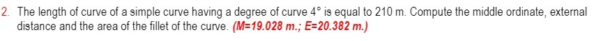 2. The length of curve of a simple curve having a