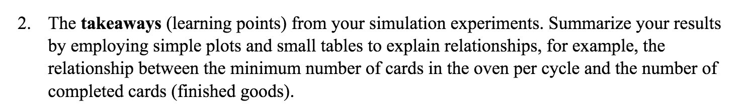 2. The takeaways (learning points) from your