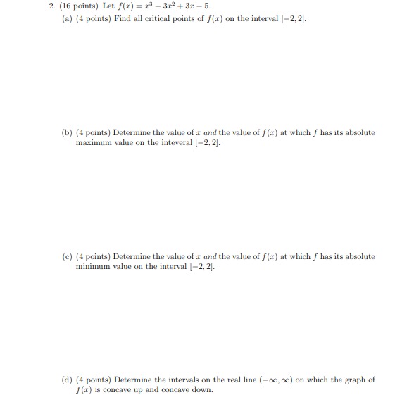 I am doing revision ; 5. (12 points) Calculate