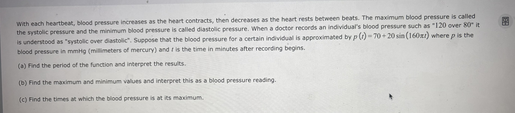 With each heartbeat, blood pressure increases as
