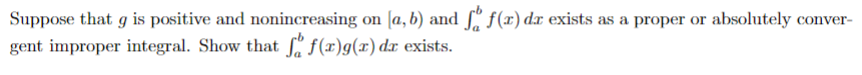 Suppose that g is positive and nonincreasing on