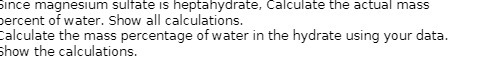 since magnesium sulfate is heptahydrate,