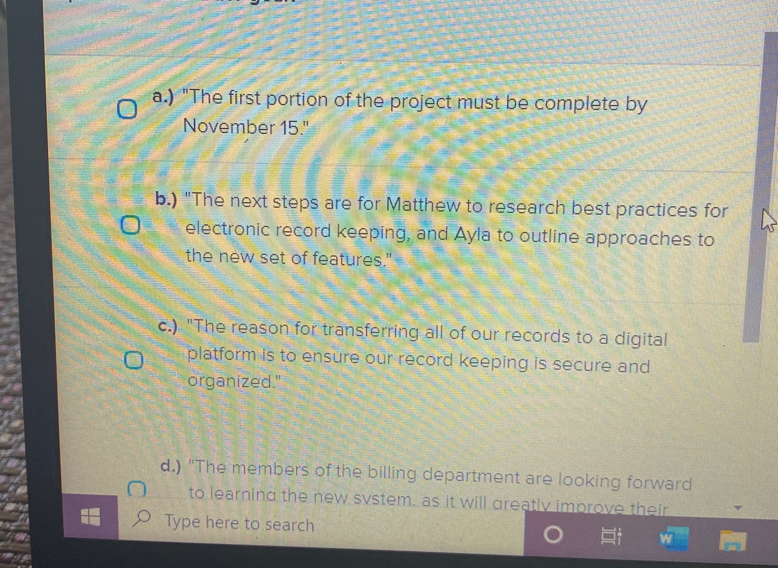 Creating a strong team question #4Creating common