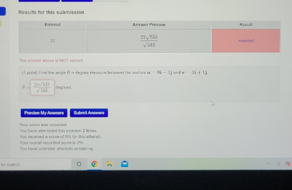 any help is appreciated on this question Results