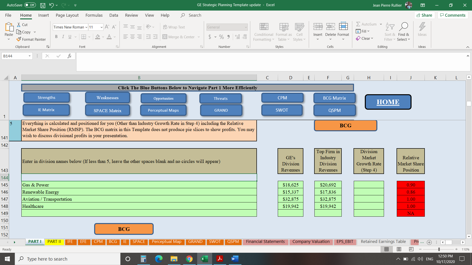 Please help me finish the BCG Matrix. I'm stuck