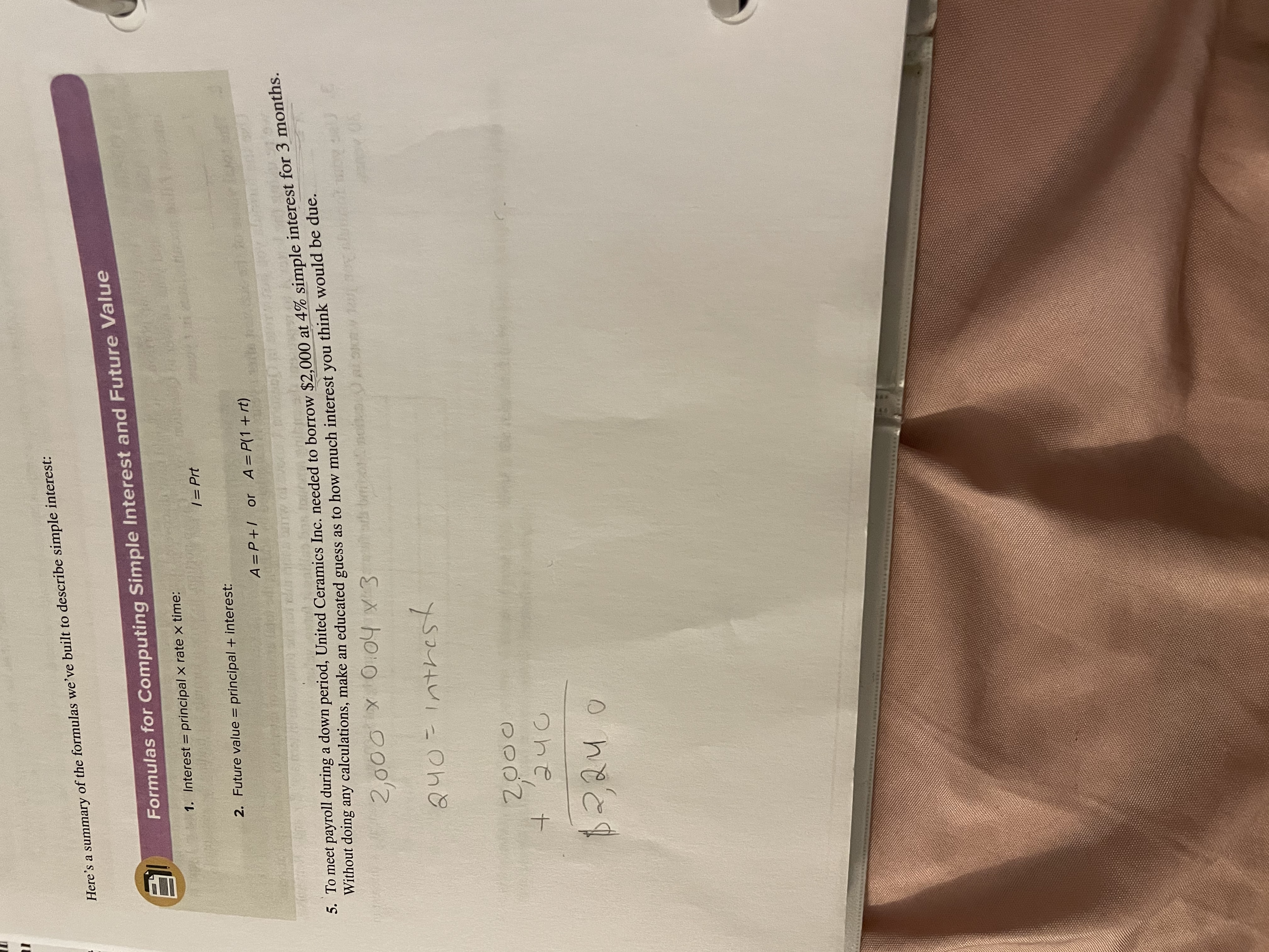 Here's a summary of the formulas we've