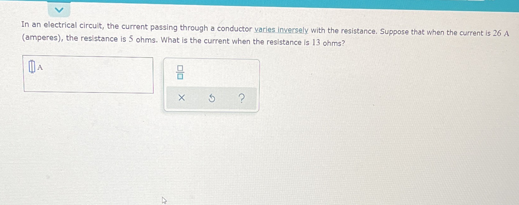 In an electrical circuit, the current passing