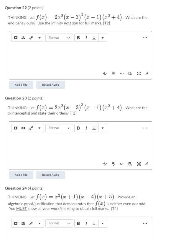 Tell me if you need help Question 22 (2 points)
