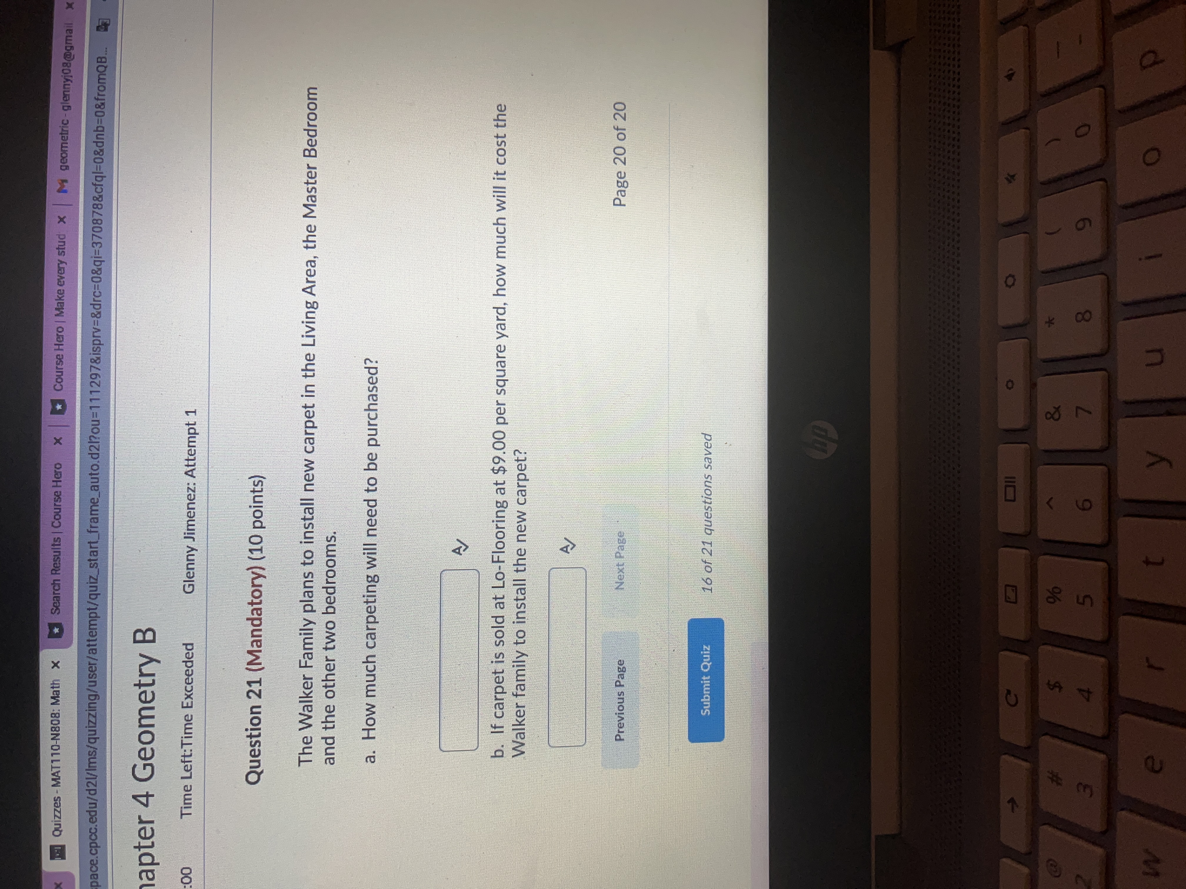 1 Quizzes - MAT110-N808: Math x * Search Results