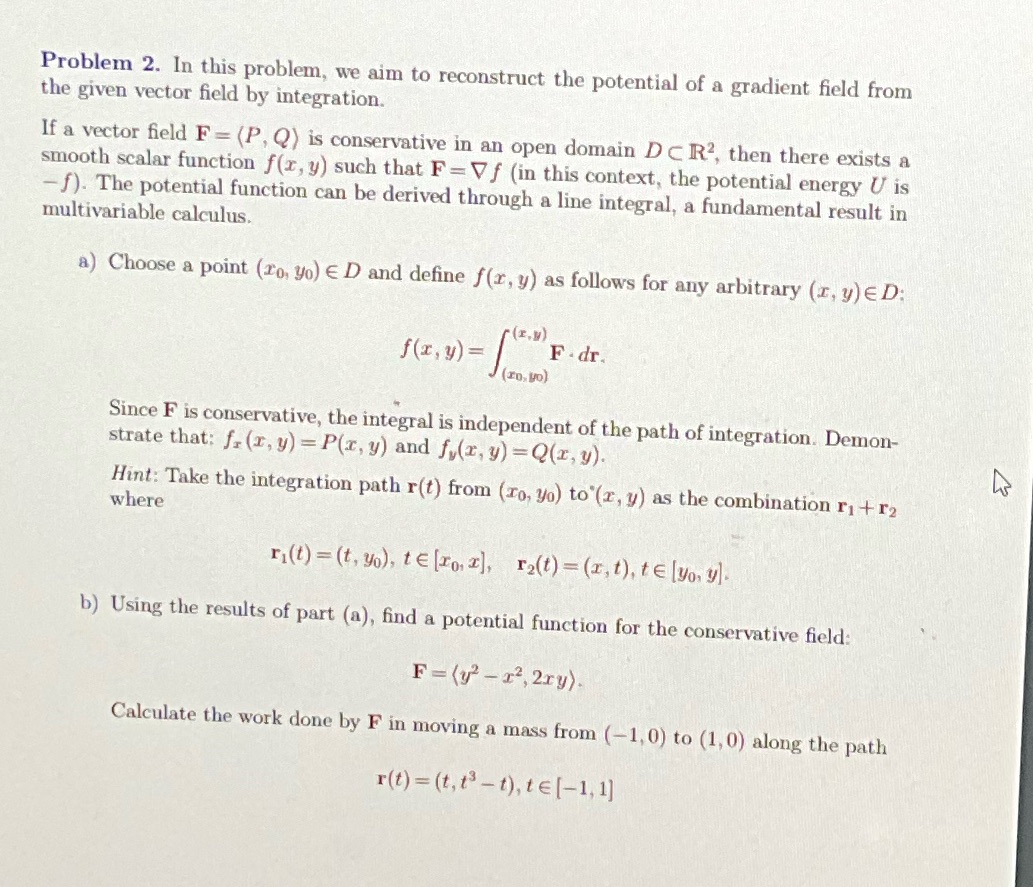 Problem 2. In this problem, we aim to reconstruct