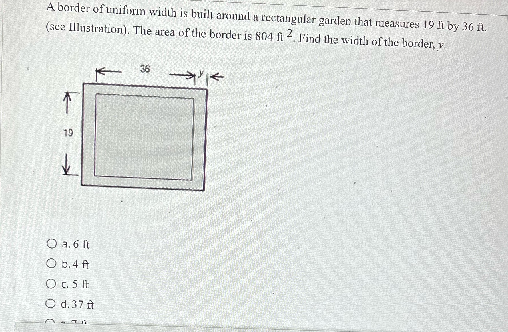 A border of uniform width is built around a