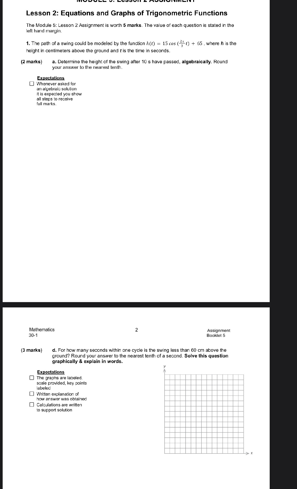 Lesson 2: Equations and Graphs of Trigonometric