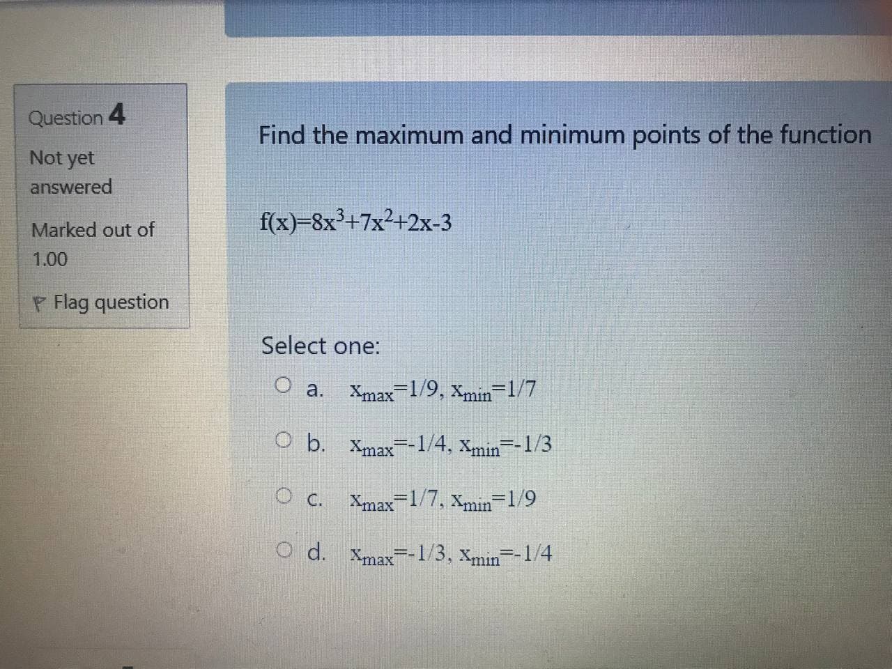 I need clear answer its multiple choice Question
