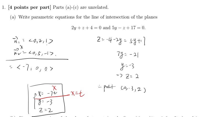 why I am wrong 1. [4 points per part] Parts