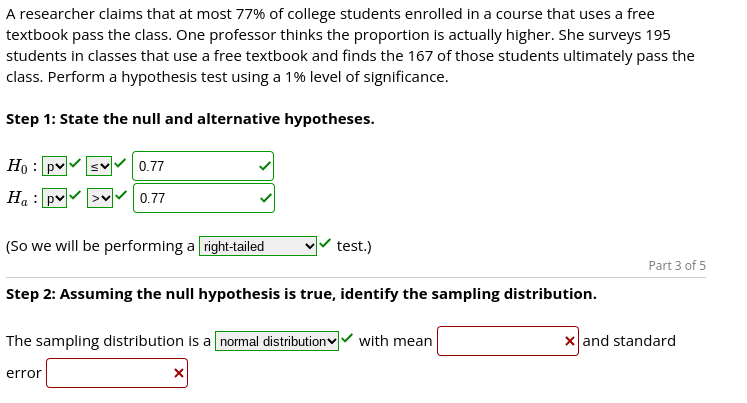 A researcher claims that at most 77% of college
