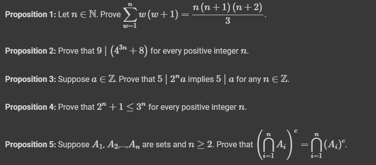 Proof By Induction: Proposition 1: Let n E N.