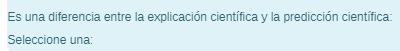Es una diferencia entre la explicacion cientifica