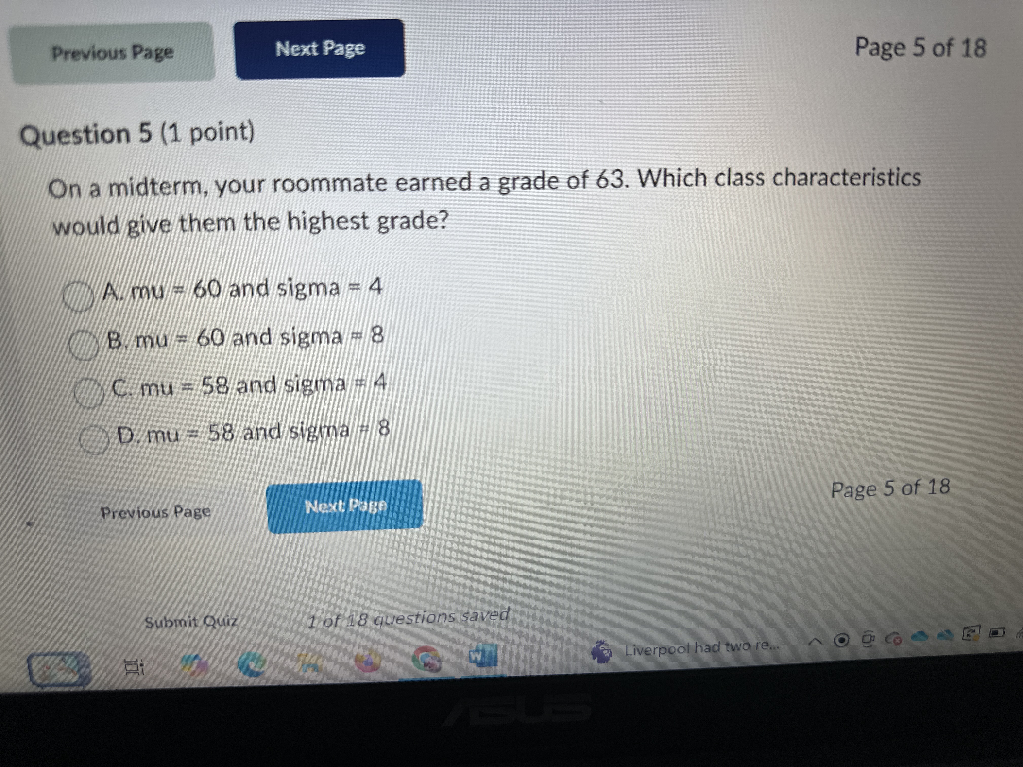 Previous Page Next Page Page 3 of 18 Question 3