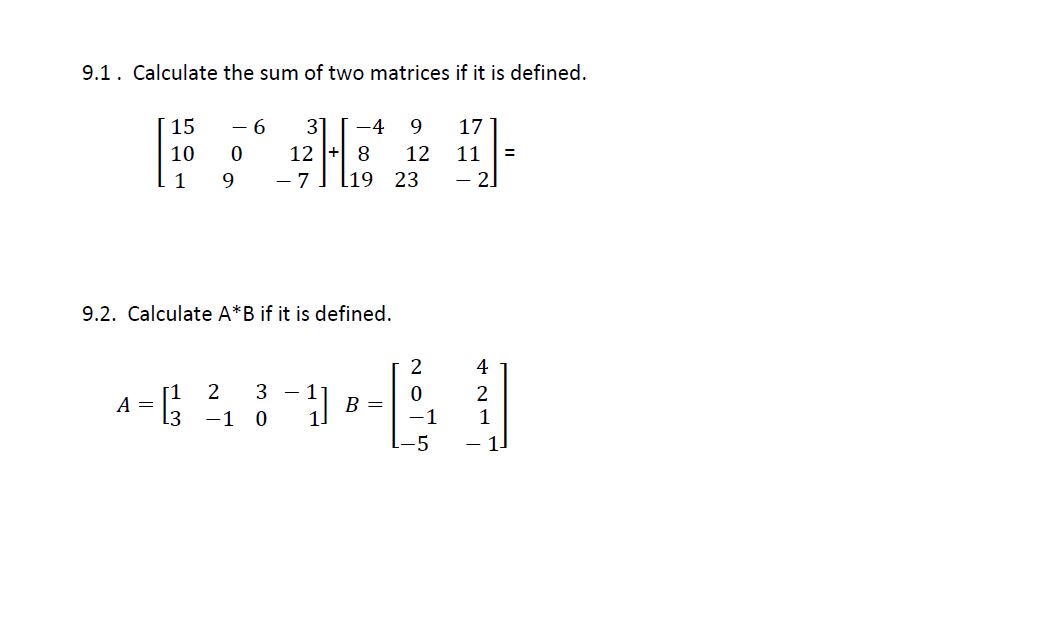 Cs Math foundations: 9.1. Calculate the sum of