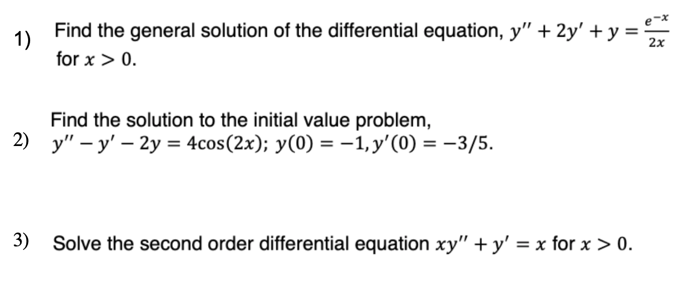 Help me please to solve these ex 1 ) Find the
