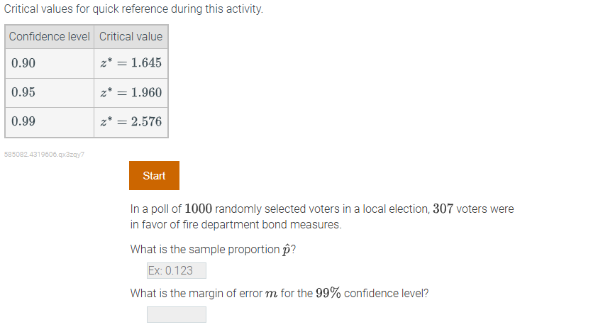 Critical values for quick reference during this