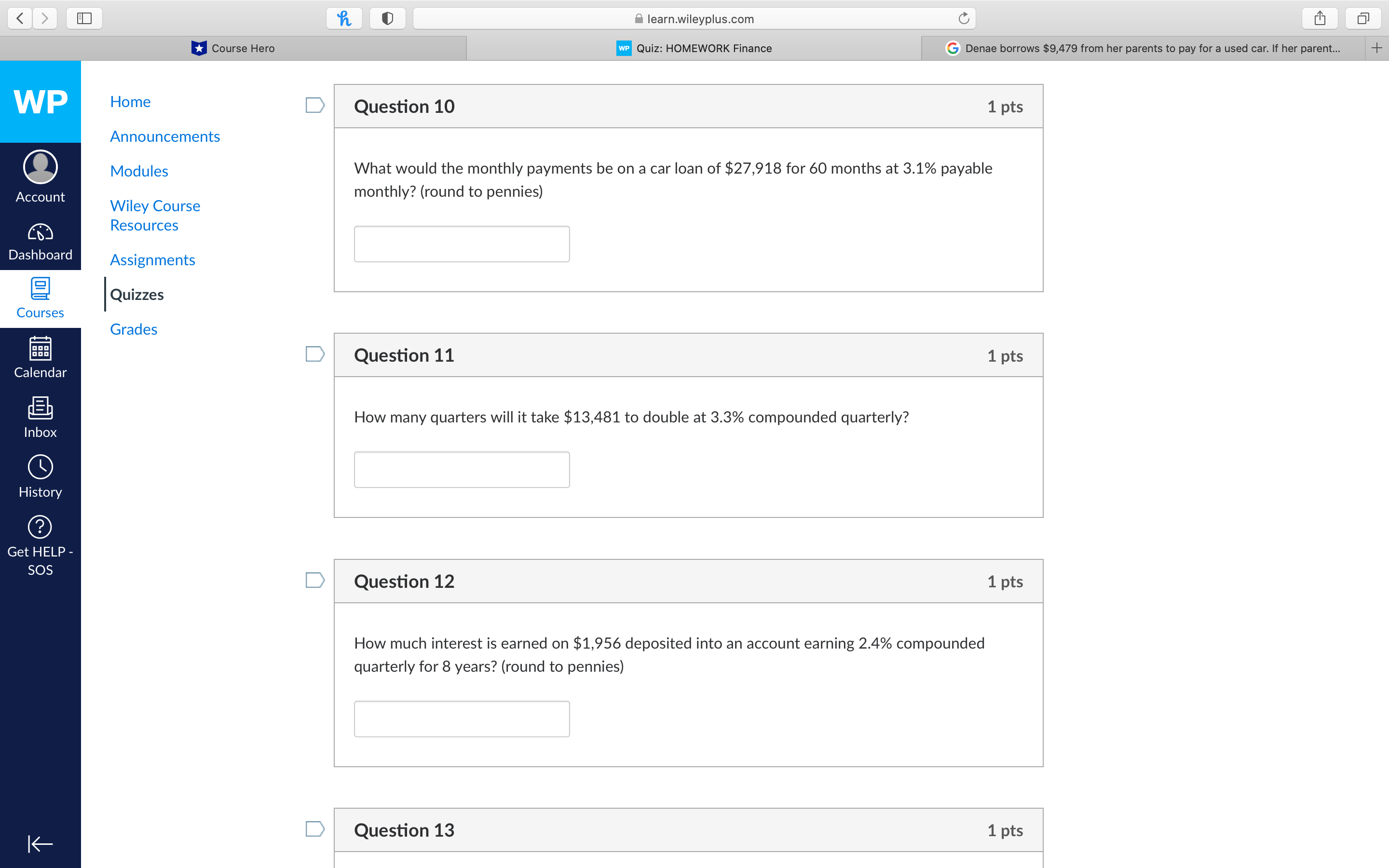 Home Announcements Modules Wiley Course Resources