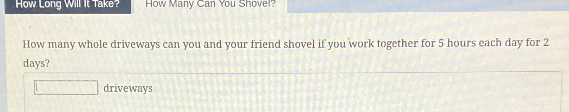 Can u help me with this question?? How Long Will