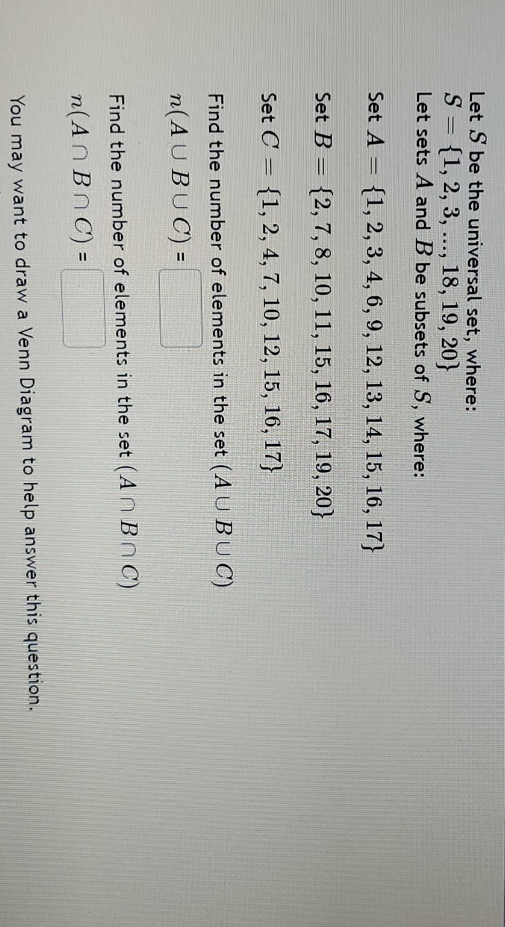 pls explain, tkns Let S be the universal set,