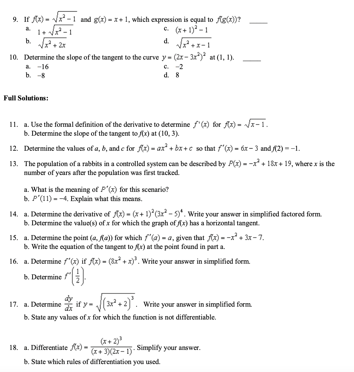 Hello I need help with these calculus questions,