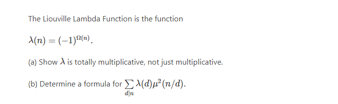 The Liouville Lambda Function is the function