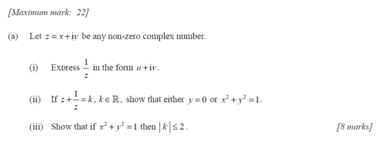 Please answer the following question on complex