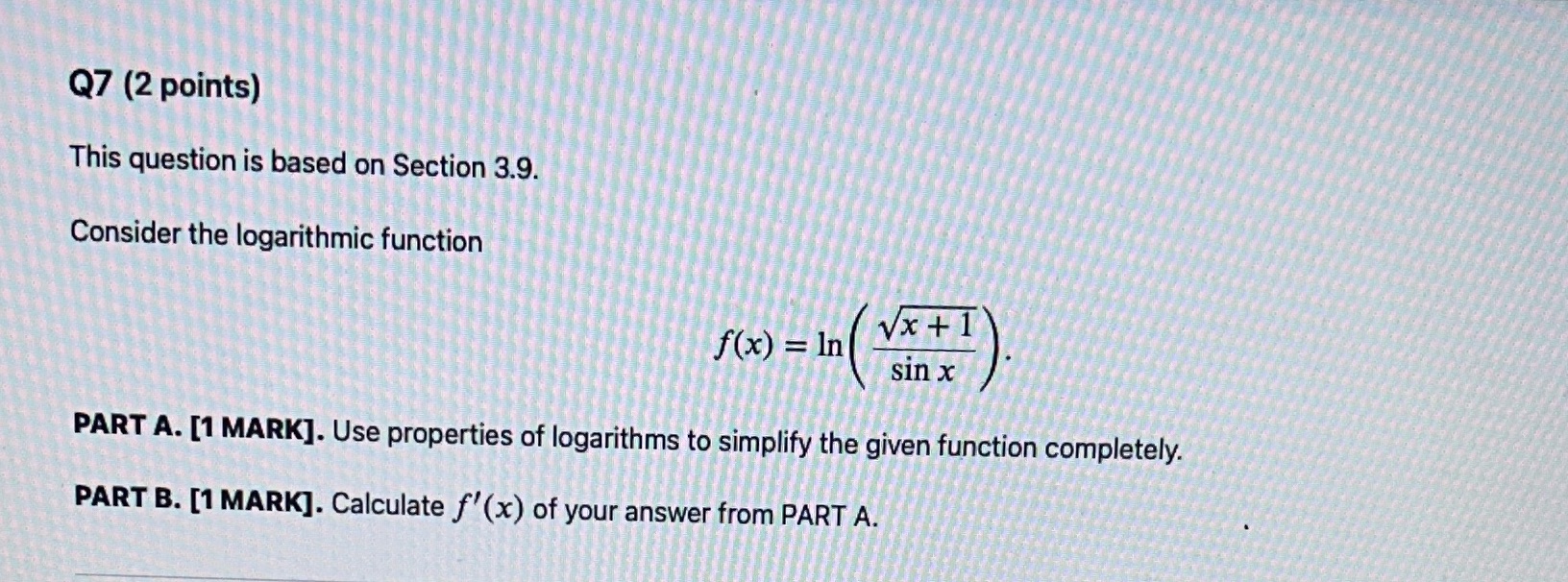 This is a Math 110 Calculus (First year of