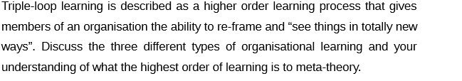 Tripleloop learning is described as a higher