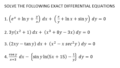 The topic is only Exact Differential Equations.