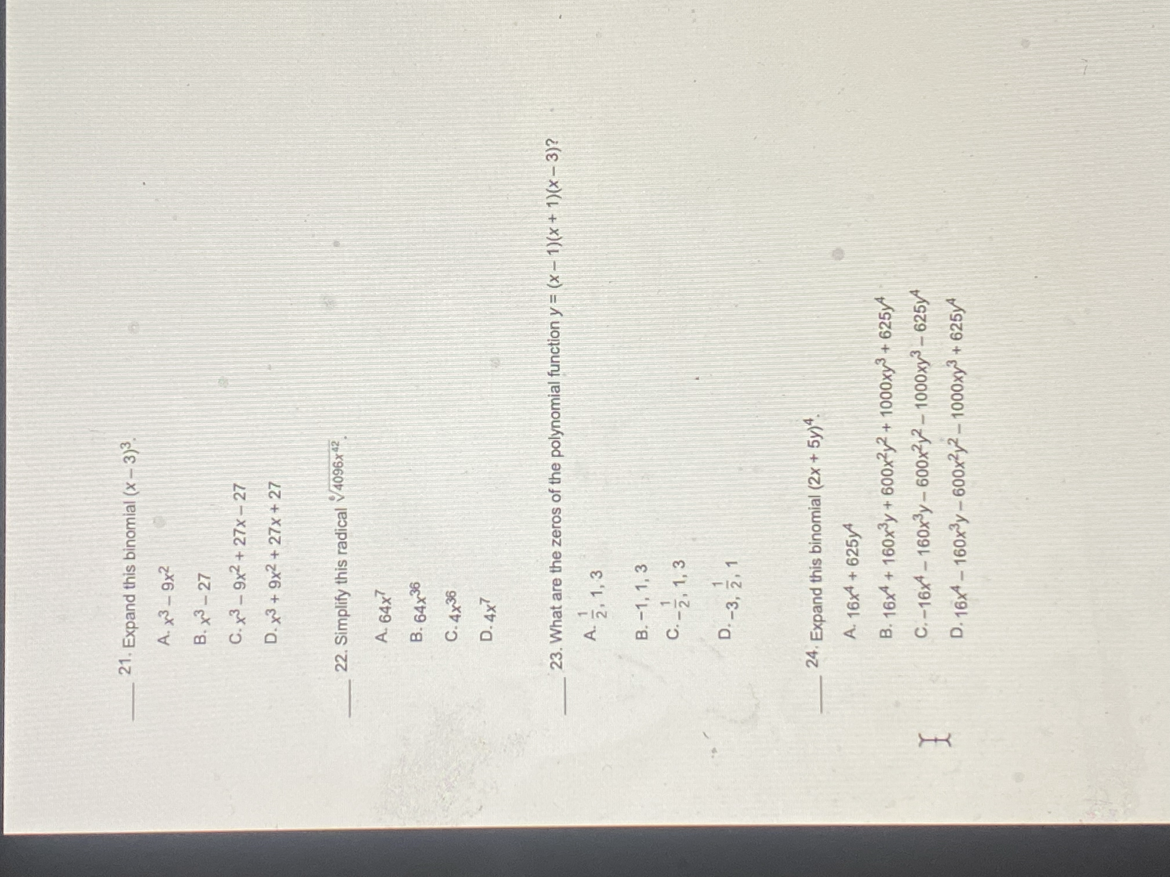 16. Write this polynomial in standard form 4n2 +