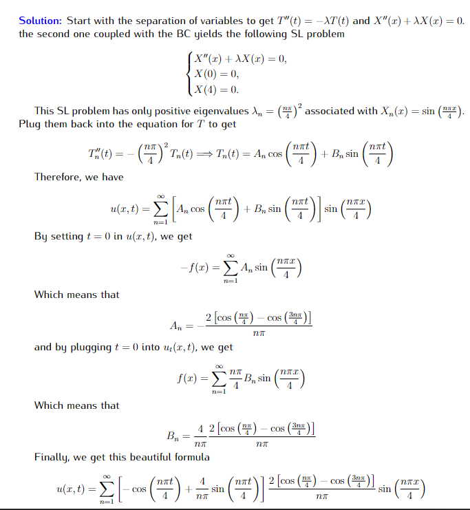 In all of the following problems, the function f