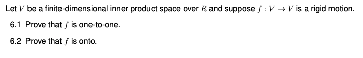 Let V be a finite-dimensional inner product space