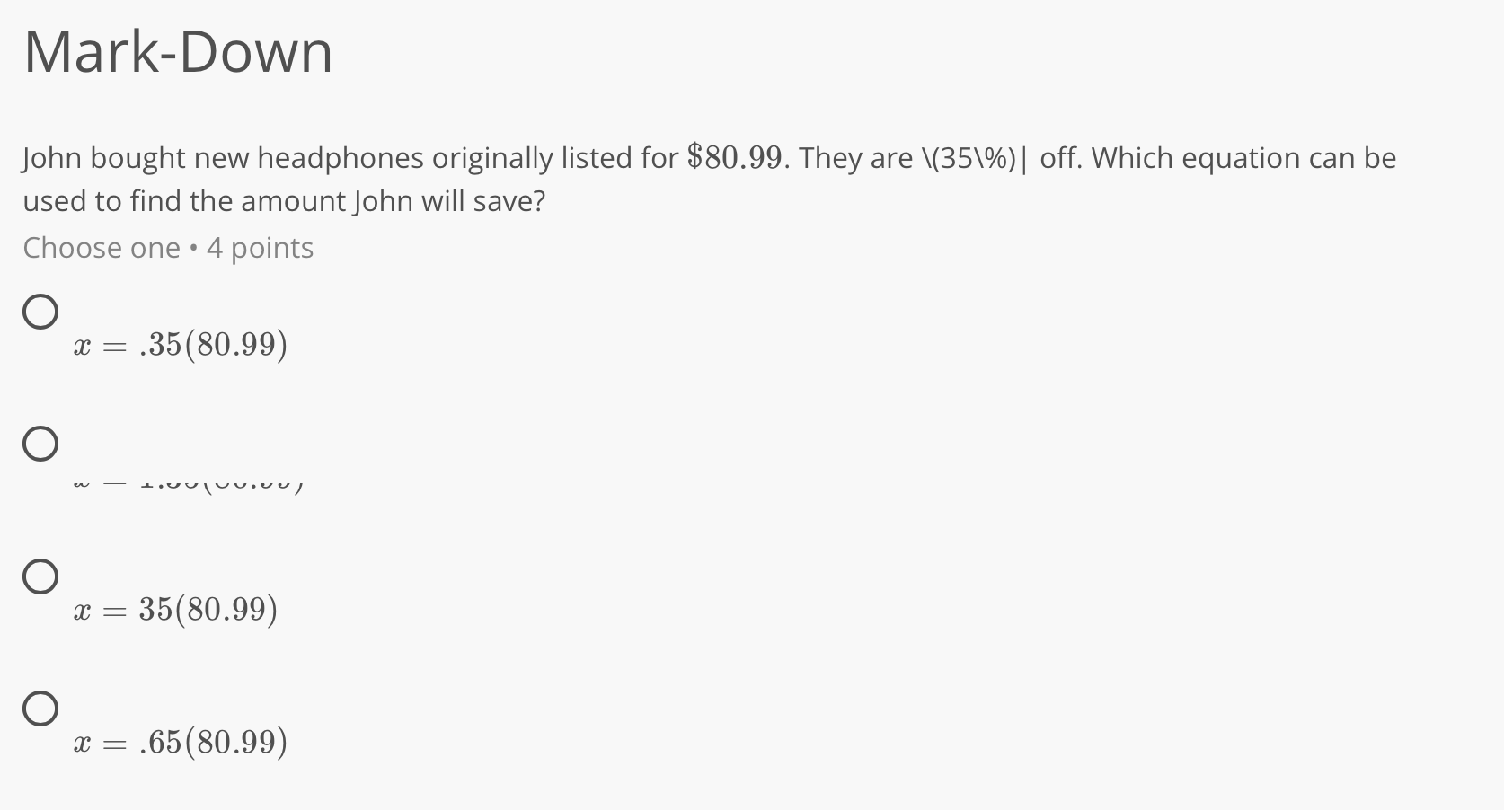 Mark-Down John bought new headphones originally