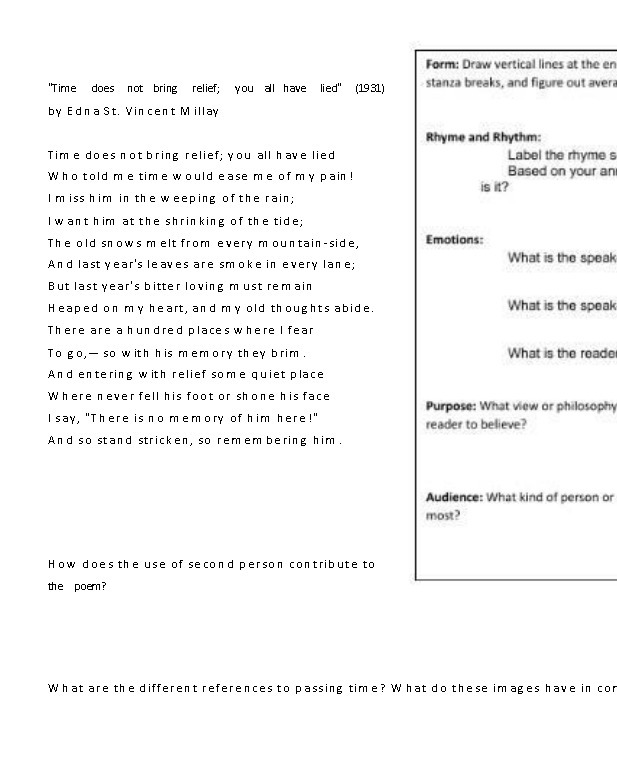 Form: Draw vertical lines at the er "Time e does